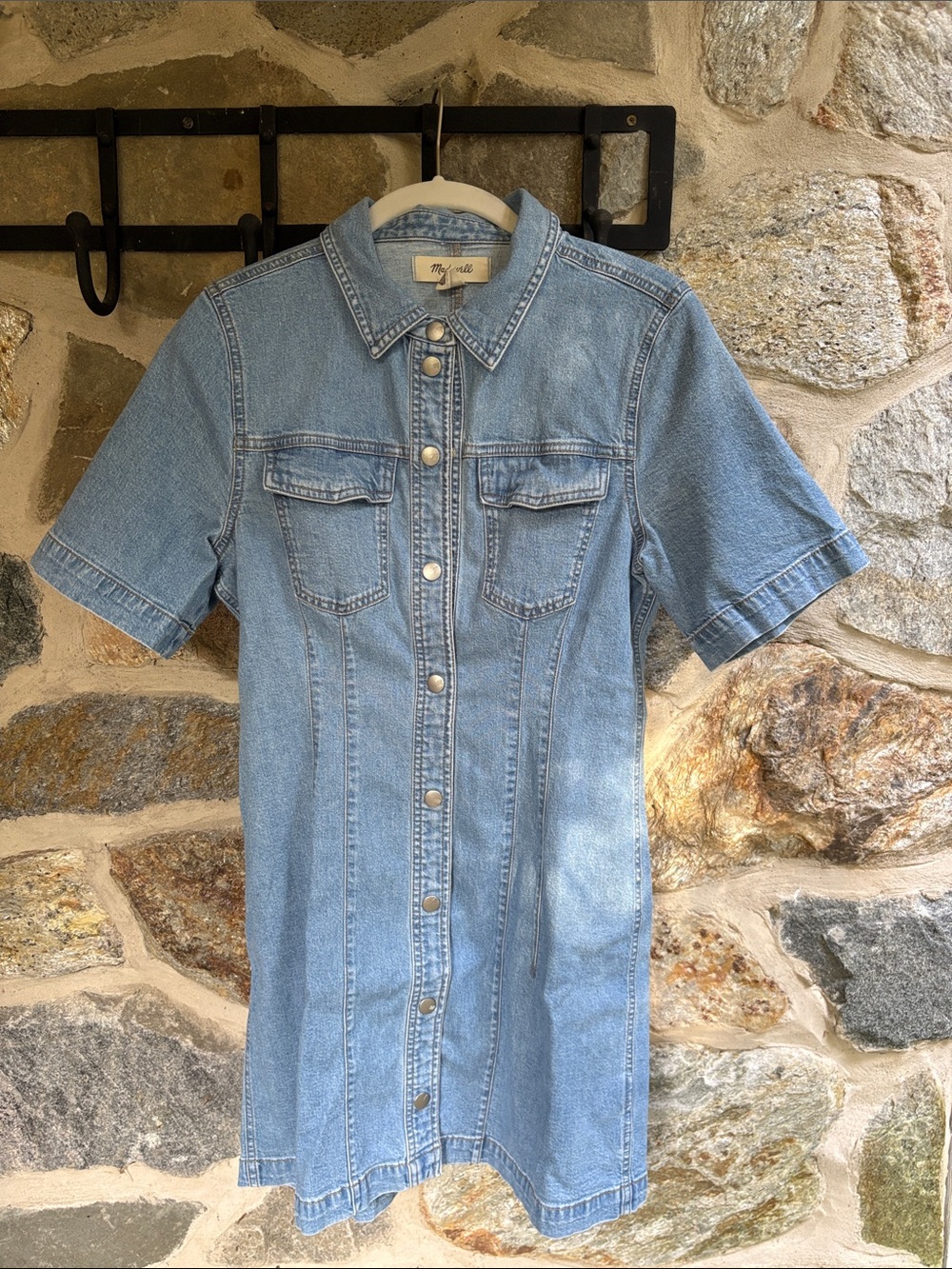 Madewell fitted denim dress size 2